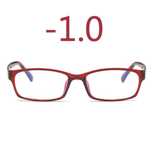 0 -1 -1.5 -2 -2.5 -3 -3.5 -4 -5 -6 Finished Myopia Glasses Men Short-sight Eyewear Black Transparent Frame Women Myopia Glasses