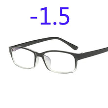 Carica l&#39;immagine nel visualizzatore di Gallery, 0 -1 -1.5 -2 -2.5 -3 -3.5 -4 -5 -6 Finished Myopia Glasses Men Short-sight Eyewear Black Transparent Frame Women Myopia Glasses