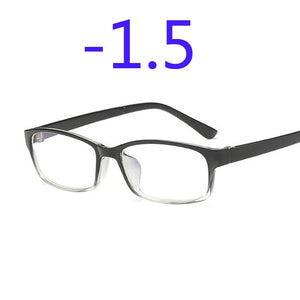 0 -1 -1.5 -2 -2.5 -3 -3.5 -4 -5 -6 Finished Myopia Glasses Men Short-sight Eyewear Black Transparent Frame Women Myopia Glasses