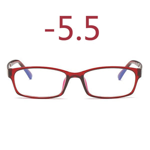 0 -1 -1.5 -2 -2.5 -3 -3.5 -4 -5 -6 Finished Myopia Glasses Men Short-sight Eyewear Black Transparent Frame Women Myopia Glasses