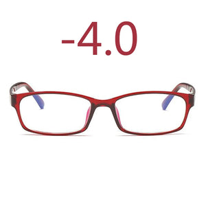 0 -1 -1.5 -2 -2.5 -3 -3.5 -4 -5 -6 Finished Myopia Glasses Men Short-sight Eyewear Black Transparent Frame Women Myopia Glasses