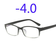 Carica l&#39;immagine nel visualizzatore di Gallery, 0 -1 -1.5 -2 -2.5 -3 -3.5 -4 -5 -6 Finished Myopia Glasses Men Short-sight Eyewear Black Transparent Frame Women Myopia Glasses