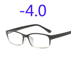0 -1 -1.5 -2 -2.5 -3 -3.5 -4 -5 -6 Finished Myopia Glasses Men Short-sight Eyewear Black Transparent Frame Women Myopia Glasses
