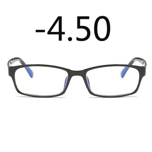 0 -1 -1.5 -2 -2.5 -3 -3.5 -4 -5 -6 Finished Myopia Glasses Men Short-sight Eyewear Black Transparent Frame Women Myopia Glasses