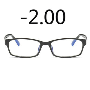 0 -1 -1.5 -2 -2.5 -3 -3.5 -4 -5 -6 Finished Myopia Glasses Men Short-sight Eyewear Black Transparent Frame Women Myopia Glasses