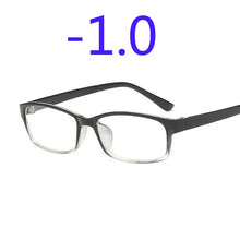 Carica l&#39;immagine nel visualizzatore di Gallery, 0 -1 -1.5 -2 -2.5 -3 -3.5 -4 -5 -6 Finished Myopia Glasses Men Short-sight Eyewear Black Transparent Frame Women Myopia Glasses
