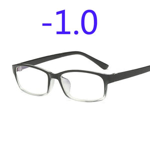0 -1 -1.5 -2 -2.5 -3 -3.5 -4 -5 -6 Finished Myopia Glasses Men Short-sight Eyewear Black Transparent Frame Women Myopia Glasses