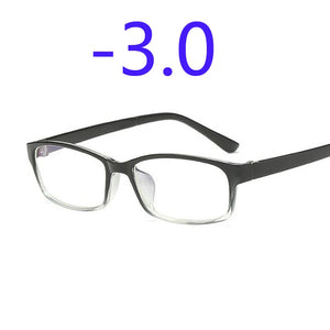0 -1 -1.5 -2 -2.5 -3 -3.5 -4 -5 -6 Finished Myopia Glasses Men Short-sight Eyewear Black Transparent Frame Women Myopia Glasses