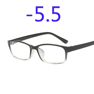 0 -1 -1.5 -2 -2.5 -3 -3.5 -4 -5 -6 Finished Myopia Glasses Men Short-sight Eyewear Black Transparent Frame Women Myopia Glasses