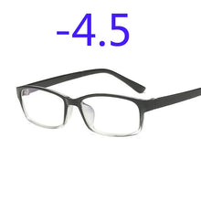 Carica l&#39;immagine nel visualizzatore di Gallery, 0 -1 -1.5 -2 -2.5 -3 -3.5 -4 -5 -6 Finished Myopia Glasses Men Short-sight Eyewear Black Transparent Frame Women Myopia Glasses