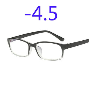 0 -1 -1.5 -2 -2.5 -3 -3.5 -4 -5 -6 Finished Myopia Glasses Men Short-sight Eyewear Black Transparent Frame Women Myopia Glasses