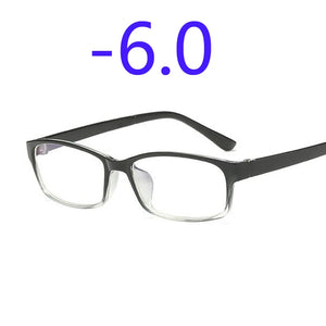 0 -1 -1.5 -2 -2.5 -3 -3.5 -4 -5 -6 Finished Myopia Glasses Men Short-sight Eyewear Black Transparent Frame Women Myopia Glasses