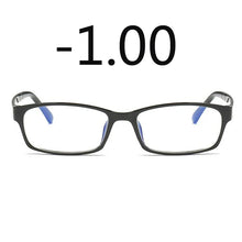 Carica l&#39;immagine nel visualizzatore di Gallery, 0 -1 -1.5 -2 -2.5 -3 -3.5 -4 -5 -6 Finished Myopia Glasses Men Short-sight Eyewear Black Transparent Frame Women Myopia Glasses
