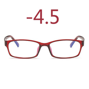 0 -1 -1.5 -2 -2.5 -3 -3.5 -4 -5 -6 Finished Myopia Glasses Men Short-sight Eyewear Black Transparent Frame Women Myopia Glasses