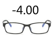 Carica l&#39;immagine nel visualizzatore di Gallery, 0 -1 -1.5 -2 -2.5 -3 -3.5 -4 -5 -6 Finished Myopia Glasses Men Short-sight Eyewear Black Transparent Frame Women Myopia Glasses