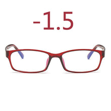 Carica l&#39;immagine nel visualizzatore di Gallery, 0 -1 -1.5 -2 -2.5 -3 -3.5 -4 -5 -6 Finished Myopia Glasses Men Short-sight Eyewear Black Transparent Frame Women Myopia Glasses