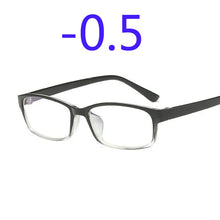 Carica l&#39;immagine nel visualizzatore di Gallery, 0 -1 -1.5 -2 -2.5 -3 -3.5 -4 -5 -6 Finished Myopia Glasses Men Short-sight Eyewear Black Transparent Frame Women Myopia Glasses