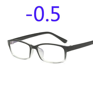 0 -1 -1.5 -2 -2.5 -3 -3.5 -4 -5 -6 Finished Myopia Glasses Men Short-sight Eyewear Black Transparent Frame Women Myopia Glasses