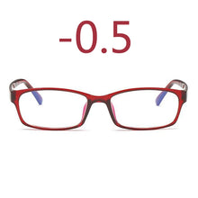 Carica l&#39;immagine nel visualizzatore di Gallery, 0 -1 -1.5 -2 -2.5 -3 -3.5 -4 -5 -6 Finished Myopia Glasses Men Short-sight Eyewear Black Transparent Frame Women Myopia Glasses