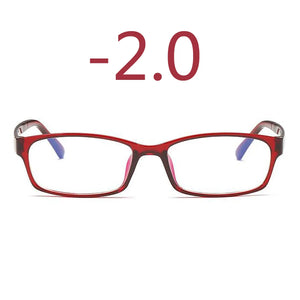 0 -1 -1.5 -2 -2.5 -3 -3.5 -4 -5 -6 Finished Myopia Glasses Men Short-sight Eyewear Black Transparent Frame Women Myopia Glasses