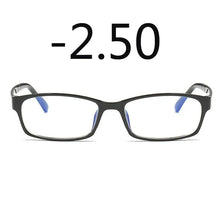 Carica l&#39;immagine nel visualizzatore di Gallery, 0 -1 -1.5 -2 -2.5 -3 -3.5 -4 -5 -6 Finished Myopia Glasses Men Short-sight Eyewear Black Transparent Frame Women Myopia Glasses