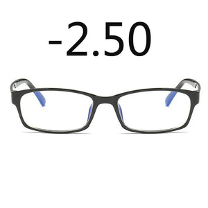0 -1 -1.5 -2 -2.5 -3 -3.5 -4 -5 -6 Finished Myopia Glasses Men Short-sight Eyewear Black Transparent Frame Women Myopia Glasses