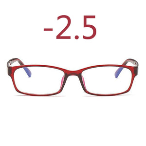 0 -1 -1.5 -2 -2.5 -3 -3.5 -4 -5 -6 Finished Myopia Glasses Men Short-sight Eyewear Black Transparent Frame Women Myopia Glasses