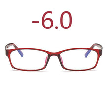 Carica l&#39;immagine nel visualizzatore di Gallery, 0 -1 -1.5 -2 -2.5 -3 -3.5 -4 -5 -6 Finished Myopia Glasses Men Short-sight Eyewear Black Transparent Frame Women Myopia Glasses