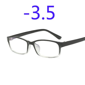 0 -1 -1.5 -2 -2.5 -3 -3.5 -4 -5 -6 Finished Myopia Glasses Men Short-sight Eyewear Black Transparent Frame Women Myopia Glasses