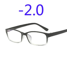 Carica l&#39;immagine nel visualizzatore di Gallery, 0 -1 -1.5 -2 -2.5 -3 -3.5 -4 -5 -6 Finished Myopia Glasses Men Short-sight Eyewear Black Transparent Frame Women Myopia Glasses