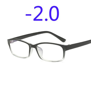 0 -1 -1.5 -2 -2.5 -3 -3.5 -4 -5 -6 Finished Myopia Glasses Men Short-sight Eyewear Black Transparent Frame Women Myopia Glasses