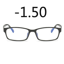 Carica l&#39;immagine nel visualizzatore di Gallery, 0 -1 -1.5 -2 -2.5 -3 -3.5 -4 -5 -6 Finished Myopia Glasses Men Short-sight Eyewear Black Transparent Frame Women Myopia Glasses