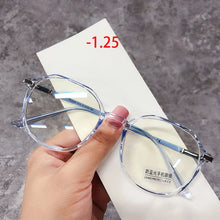 Load image into Gallery viewer, -0.75 1.25 1.75 2.25 2.75 2.0 2.5 3.0 4.0 Finished Myopia Glasses Women Men Anti-blue light Shortsighted Prescription Eyeglasses