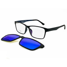 Load image into Gallery viewer, ULTEM rectangle optical myopia Hyperopia eyeglasses frame with megnatic clip on removable polarized sunglasses for men