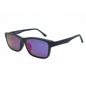 ULTEM rectangle optical myopia Hyperopia eyeglasses frame with megnatic clip on removable polarized sunglasses for men