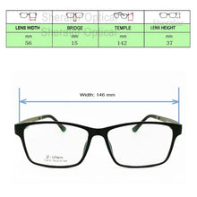 Load image into Gallery viewer, ULTEM rectangle optical myopia Hyperopia eyeglasses frame with megnatic clip on removable polarized sunglasses for men