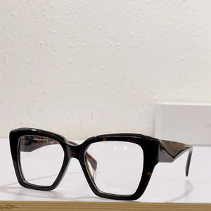 09ZV Original Polygon Sunglasses Acetate Handmade Luxury Black White Eyeglasses Women Classical Royal Eyewear for Men with Case