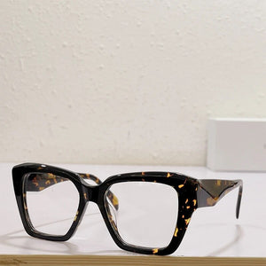 09ZV Original Polygon Sunglasses Acetate Handmade Luxury Black White Eyeglasses Women Classical Royal Eyewear for Men with Case