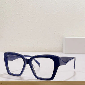 09ZV Original Polygon Sunglasses Acetate Handmade Luxury Black White Eyeglasses Women Classical Royal Eyewear for Men with Case