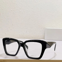 Load image into Gallery viewer, 09ZV Original Polygon Sunglasses Acetate Handmade Luxury Black White Eyeglasses Women Classical Royal Eyewear for Men with Case