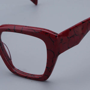 09ZV Original Polygon Sunglasses Acetate Handmade Luxury Black White Eyeglasses Women Classical Royal Eyewear for Men with Case