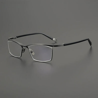 Gatenac Quality Pure Titanium Glasses Frame Men Ultra Light Eyebrow Eyeglasses Frame Women Fashion Luxury Brand Designer Eyewear