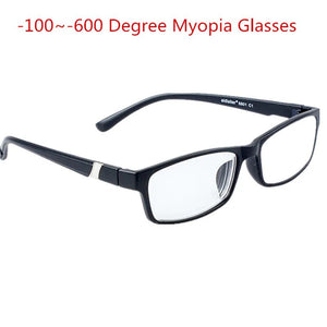 -1.0 -1.5 -2.0 -2.5 -3.0 -3.5 -4.0~-6.0 Myopia Memory Frame HD Resin Finished Myopia Glasses Men Women Shortsighted Eyeglasses