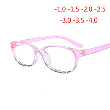 Carica l&#39;immagine nel visualizzatore di Gallery, -1.0 -1.5 -2.0 -2.5 -3.0 -3.5 -4.0 Finished Myopia Glasses Women Men Short-sight Eyewear Black and Pink Frame Myopic Eye Glasse