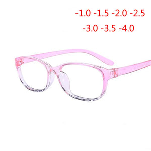 -1.0 -1.5 -2.0 -2.5 -3.0 -3.5 -4.0 Finished Myopia Glasses Women Men Short-sight Eyewear Black and Pink Frame Myopic Eye Glasse