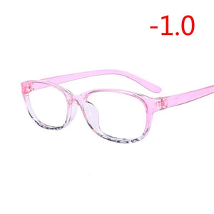 -1.0 -1.5 -2.0 -2.5 -3.0 -3.5 -4.0 Finished Myopia Glasses Women Men Short-sight Eyewear Black and Pink Frame Myopic Eye Glasse