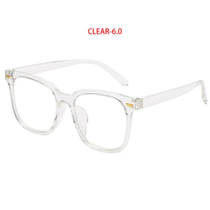 -1.0 1.5 2.0 4.0 5.0 Square Finished Myopia Glasses Women Men Shortsighted Eyeglasses Black Frame Vintage Brand Designer