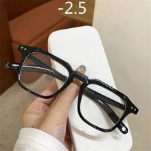 Load image into Gallery viewer, -1.0-1.5 -2-2.5-3-3.5 Finished Myopia Glasses Women Men Short-sighted Black Clear Glasses with diopters minus -4