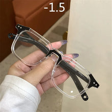 Load image into Gallery viewer, -1.0-1.5 -2-2.5-3-3.5 Finished Myopia Glasses Women Men Short-sighted Black Clear Glasses with diopters minus -4