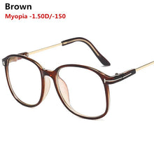 Load image into Gallery viewer, -1.0,-1.5~ -4.0Round Finished Myopia Spectacle  Eyeglasses Optical Men Women Student Eyewear Prescription AC Lens Glasses Frame